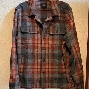 Rails Plaid Shirt Jacket - Gray and Brown